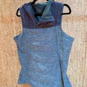 North Face Long Vest, Green, Large